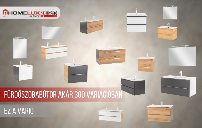 Fürdőszobabútor akár 300 variációban, ez a VARIO!