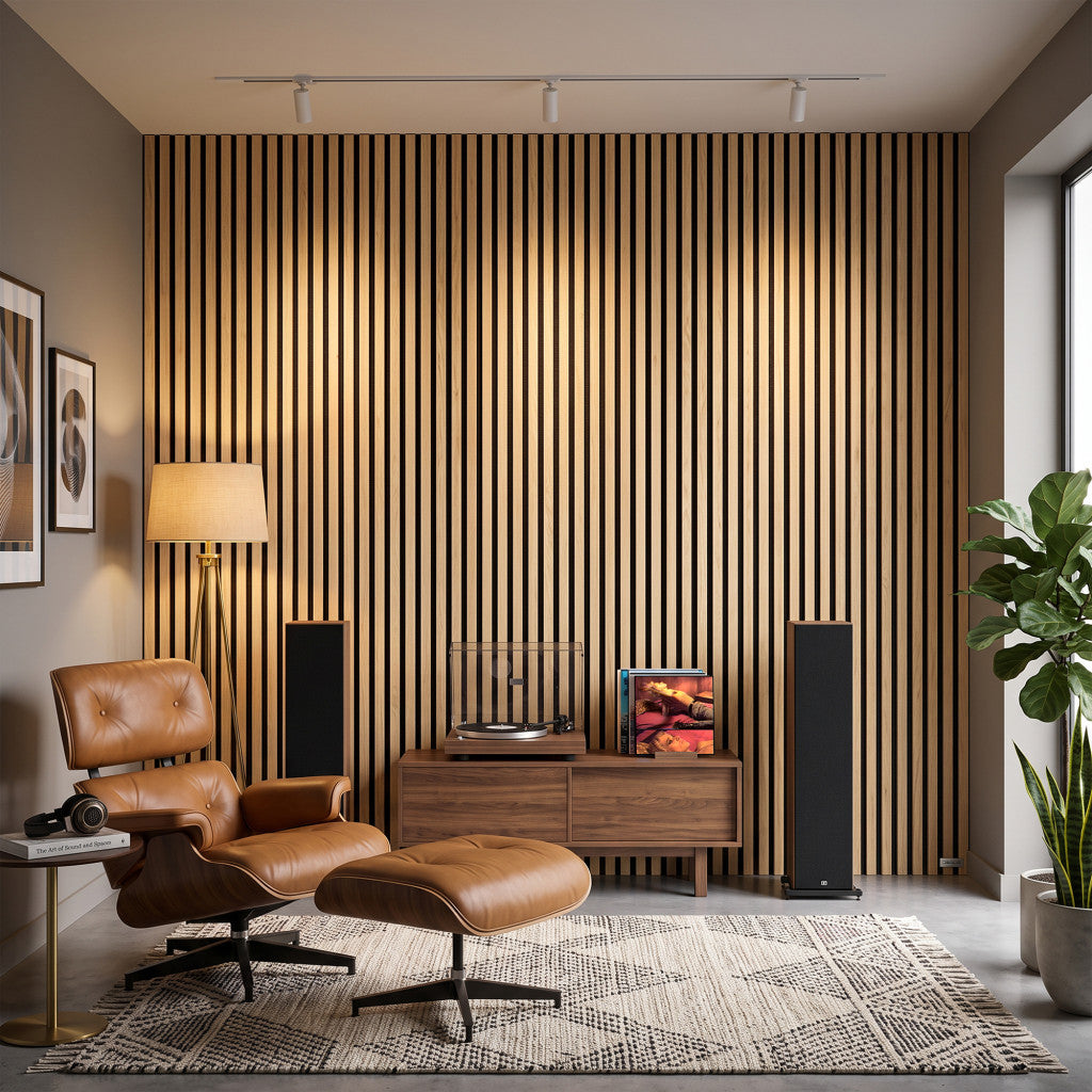 Akusztikus falpanel bambusz hatású 260x60x1,8 cm Másodlagos kép