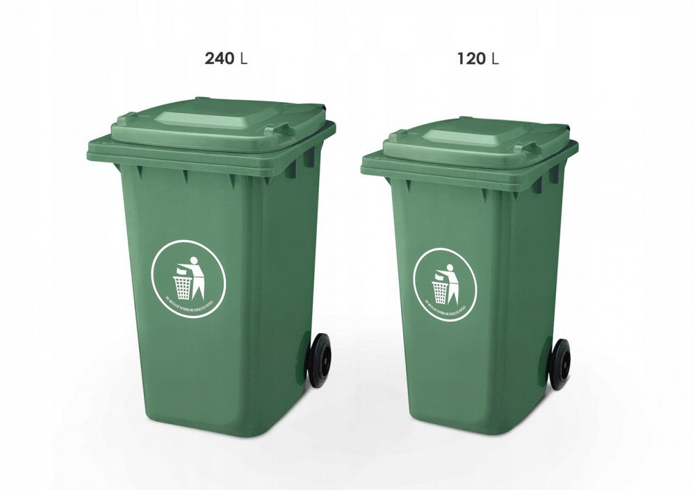 Hulladéktároló 240L ZÖLD Másodlagos kép