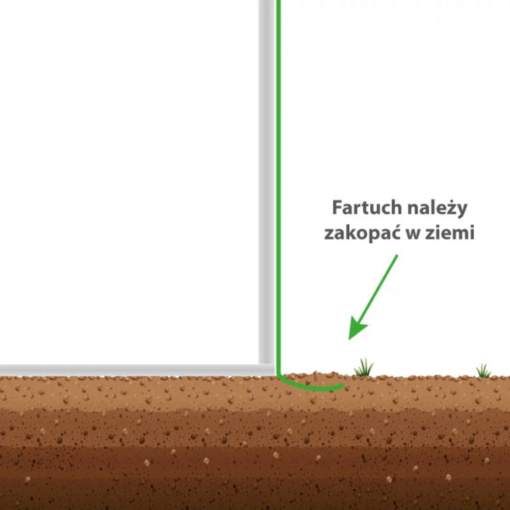 Fólia melegház 3x6x2 m (váz+fólia)