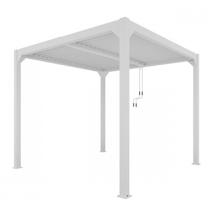 LUXE pergola 4x4m fehér LED világítással Fő kép