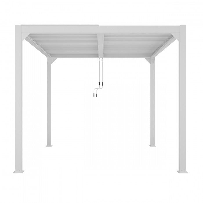 LUXE pergola 4x4m fehér LED világítással Másodlagos kép