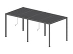LUXE pergola 7,8x3m antracit LED világítással