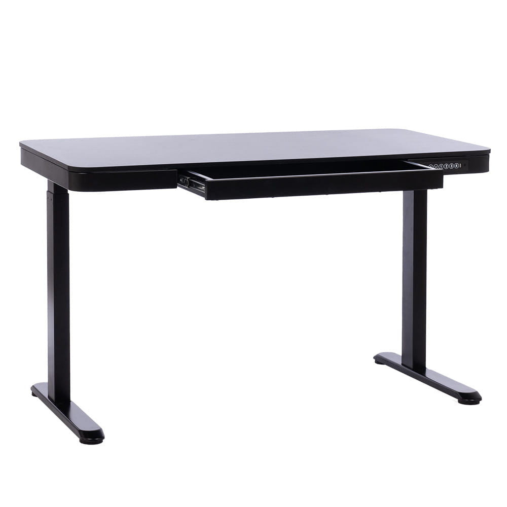 VELSEN íróasztal elektromos magasságállítással, vezérlőpanellel 120x60 cm fekete