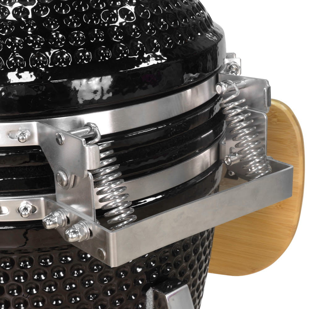Kamado kerámia grill polcokkal és állvánnyal 32,5 cm