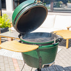 Kerámia faszéngrill oldalpolcokkal, 52 cm ráccsal
