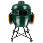 Kerámia faszéngrill oldalpolcokkal, 52 cm ráccsal