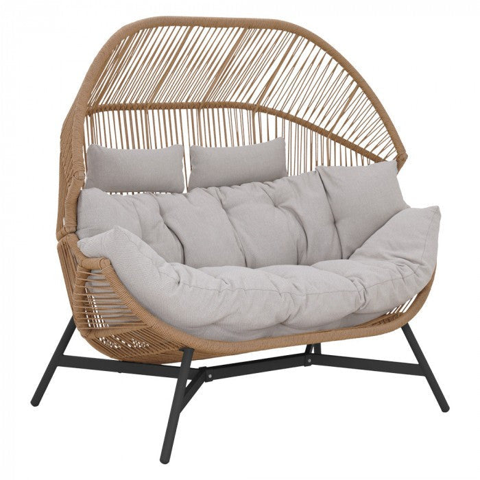 HOLAND rattan dupla kosárfotel bézs Fő kép