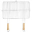 Szögletes grillrács fa fogantyúval 57x51 cm
