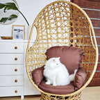 Kosárfotel fehér macskával - Homelux, 5908227361063