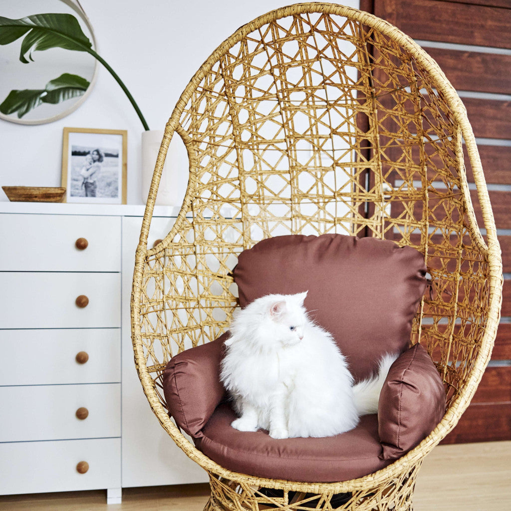 Kosárfotel fehér macskával - Homelux, 5908227361063