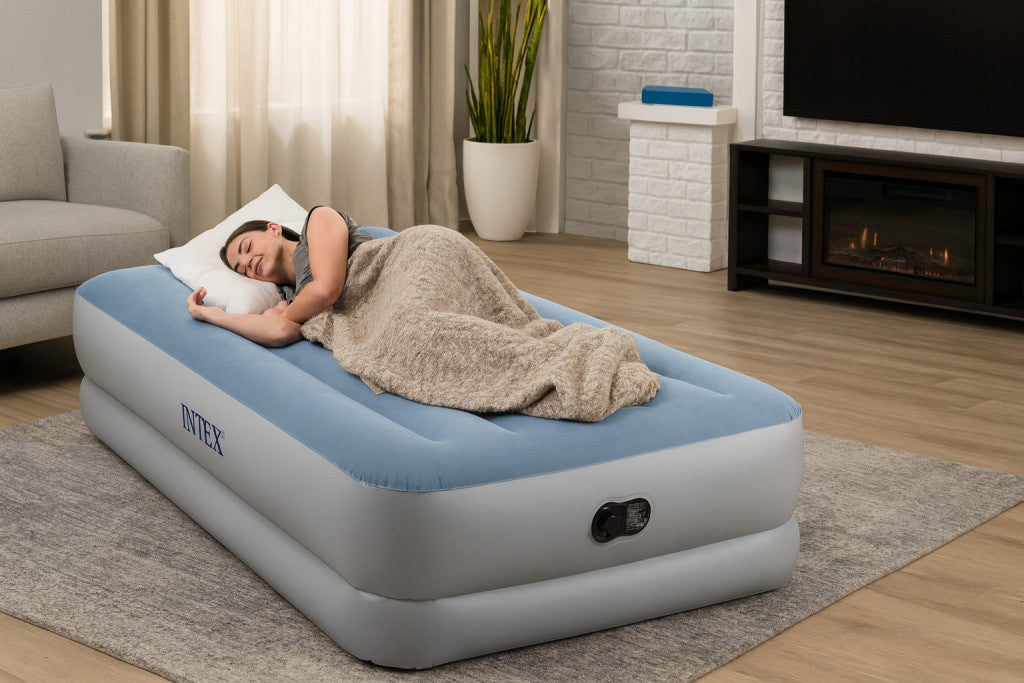 Intex 64157 egyszemélyes felfújható ágy beépített USB-s elektromos pumpával, 191 × 99 × 36 cm Másodlagos kép