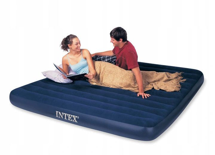 Intex 64755 kétszemélyes felfújható velúr matrac, 203 × 183 cm Másodlagos kép