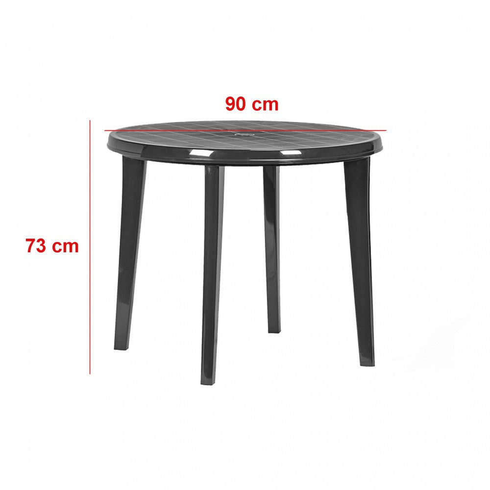 Kerti bútor garnitúra körasztal méretábra 90 cm átmérővel és 73 cm magassággal - Homelux, BONAIRE41GRA