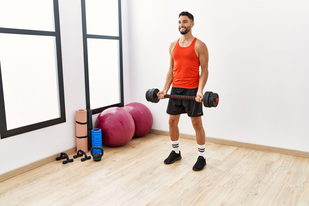Állítható súlyzók 2x15 kg-os súlyzószett 30 kg-os rúd Másodlagos kép