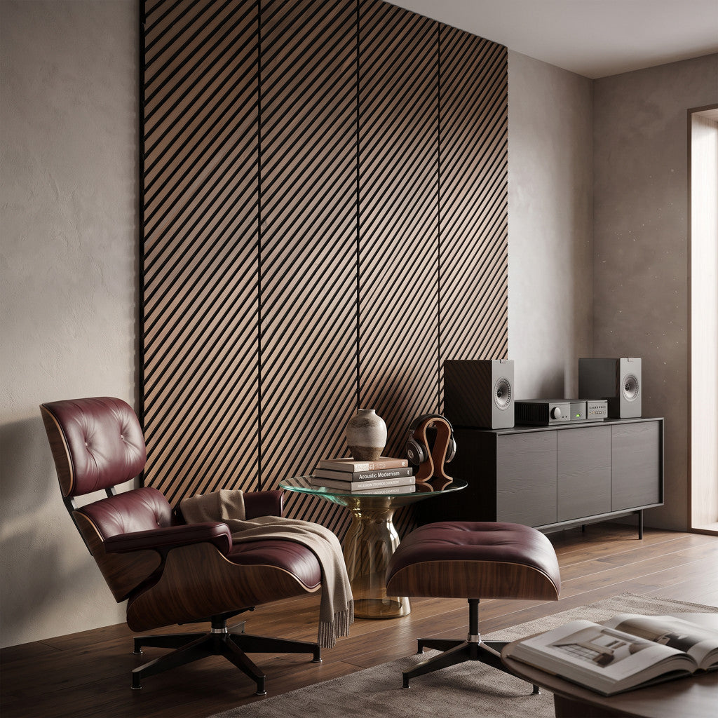 Akusztikus falpanel Deco I olajos tölgy hatású 260x60x1,8 cm Másodlagos kép