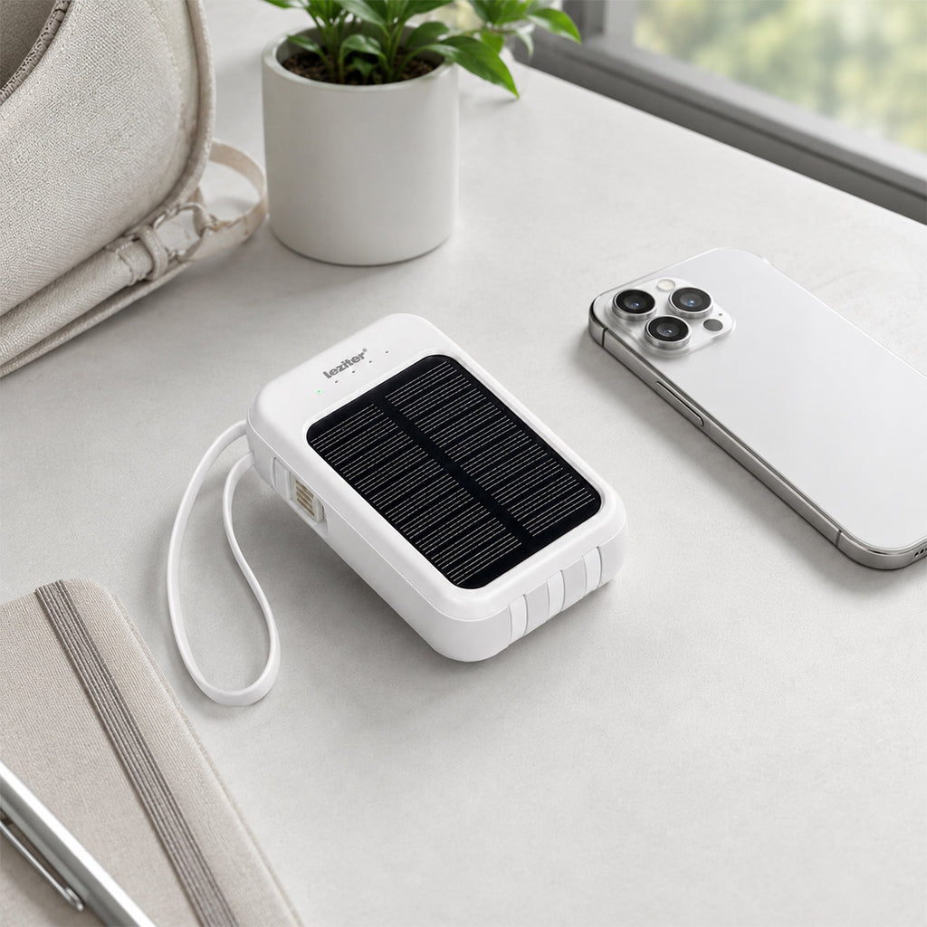 Powerbank napelemmel 4 töltőkábellel 6000mAH