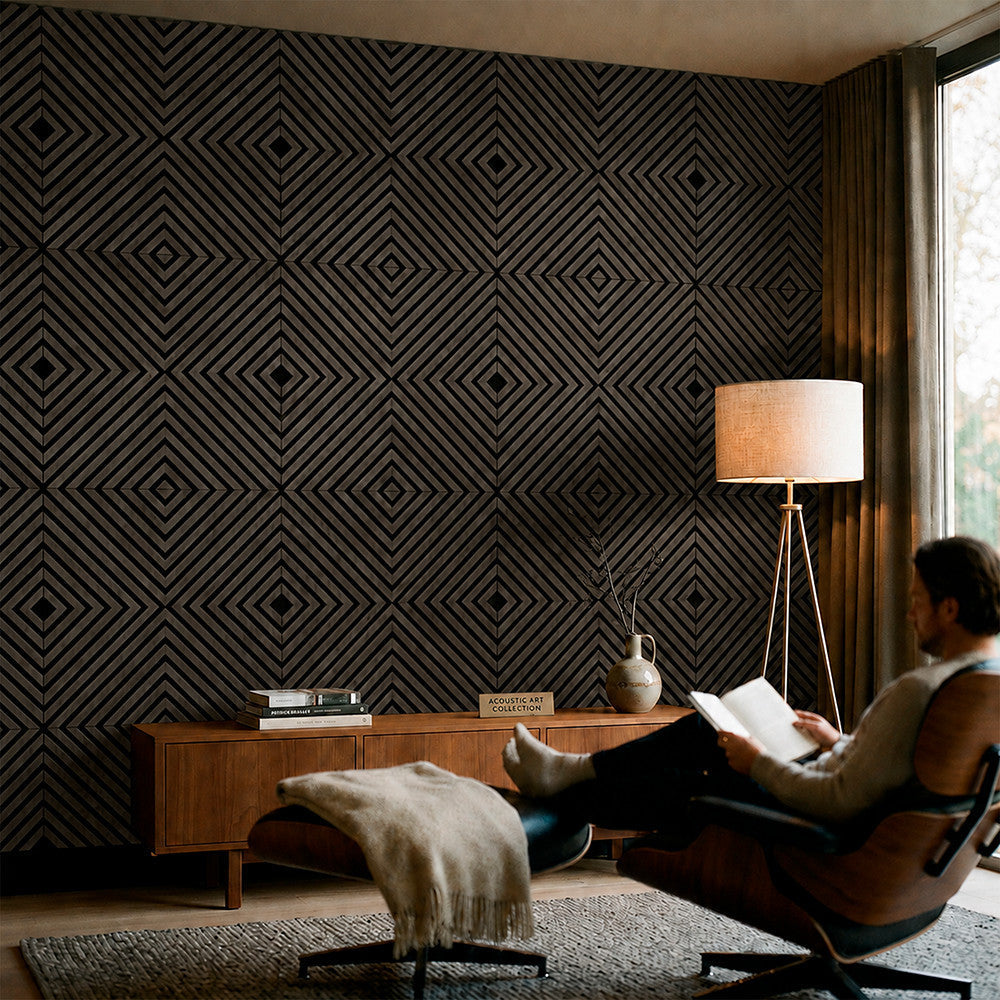 Akusztikus falpanel Deco IV olajos tölgy hatású 60x60x1,8 cm Másodlagos kép
