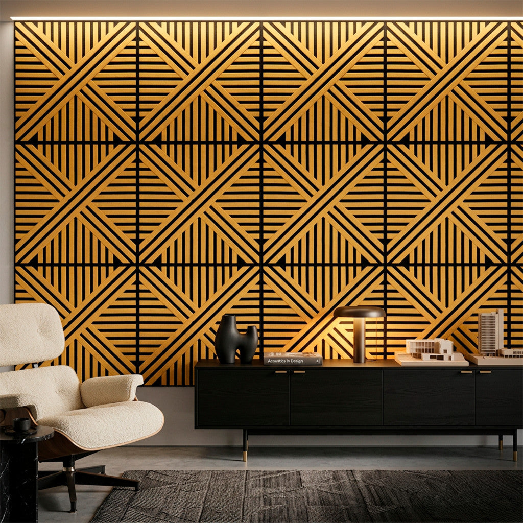 Akusztikus falpanel Deco VI bambusz hatású 60x60x1,8 cm Másodlagos kép