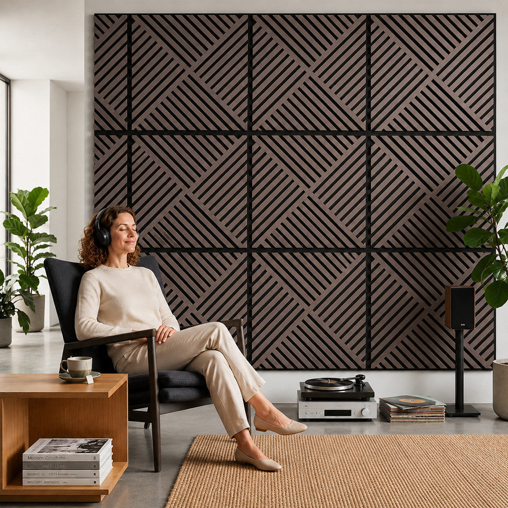 Akusztikus falpanel Deco VIII olajos tölgy hatású 60x60x1,8 cm Másodlagos kép
