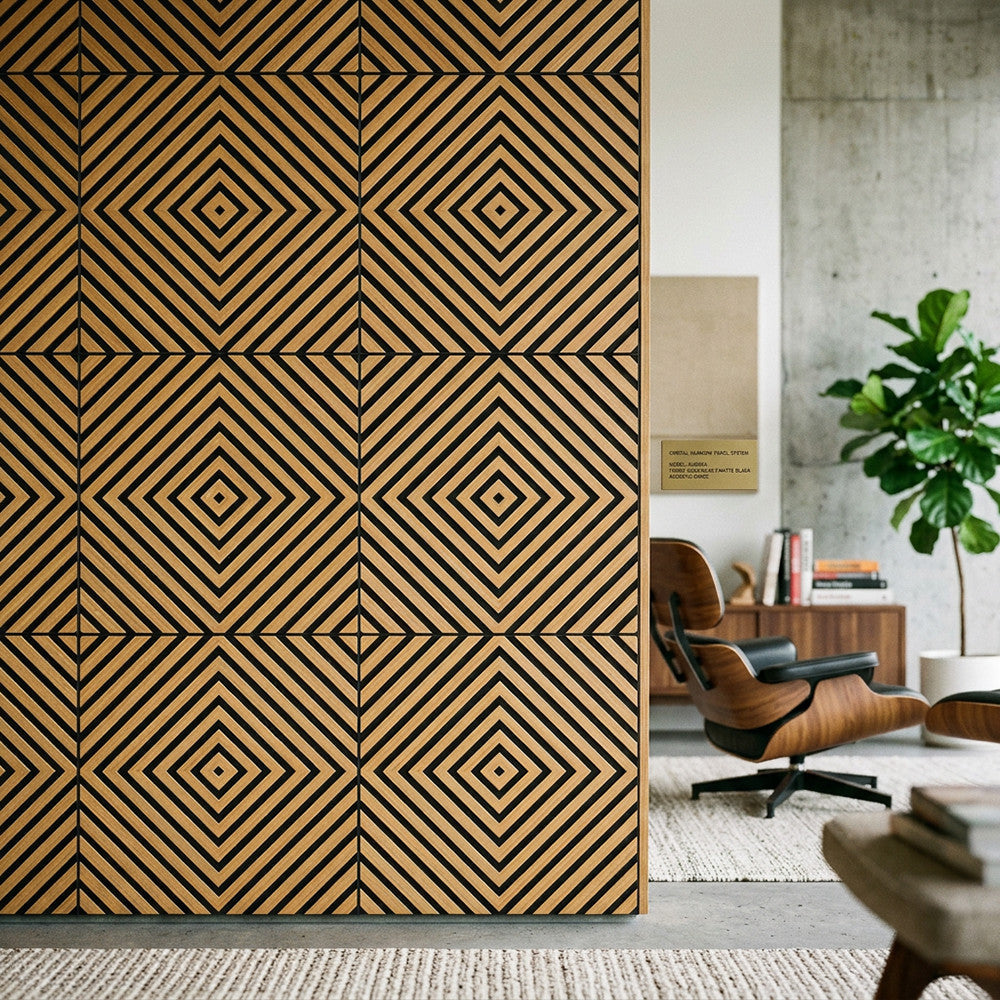 Akusztikus falpanel Deco XI bambusz hatású 60x60x1,8 cm Másodlagos kép