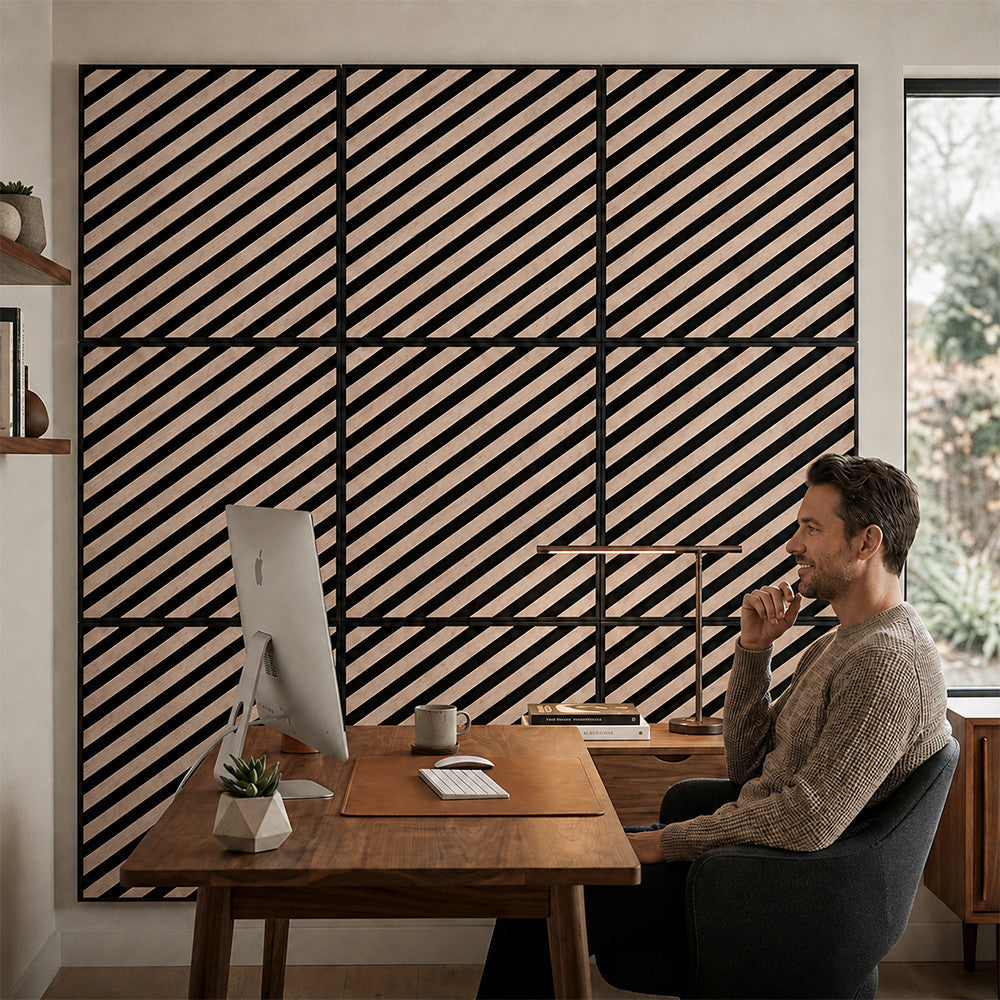 Akusztikus falpanel Deco III olajos tölgy hatású 60x60x1,8 cm Másodlagos kép