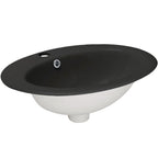 Kerámia design mosdó, fekete ovális kivitel - Homelux, KR132BLM