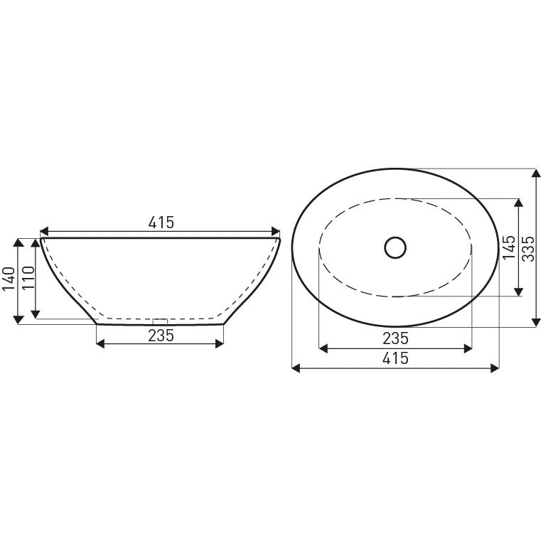 KR-707 fekete-arany kerámia design mosdó Másodlagos kép