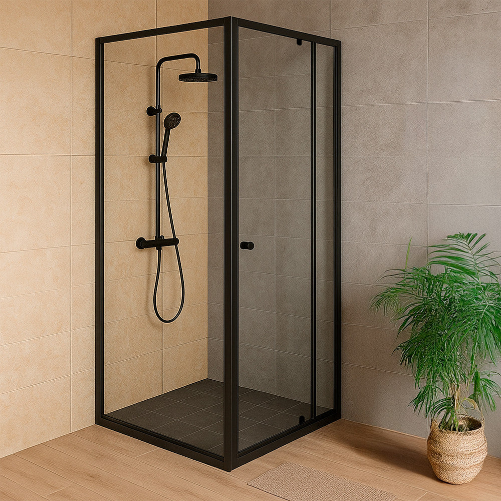 Flexi 90x90 cm sarokba szerelhető szögletes zuhanykabin zuhanytálca nélkül Másodlagos kép