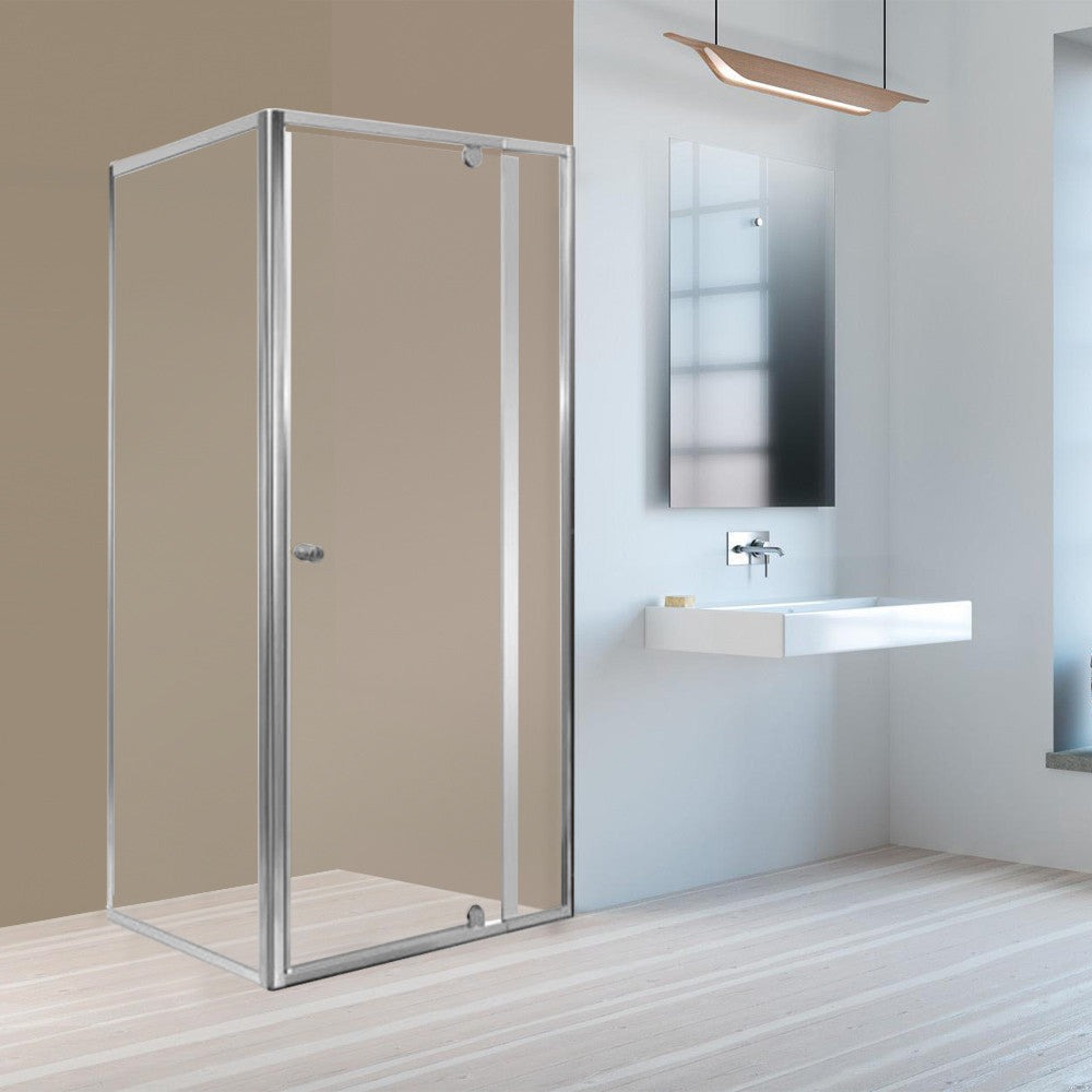 Flexi 80x90 cm sarokba szerelhető aszimmetrikus zuhanykabin zuhanytálca nélkül Másodlagos kép