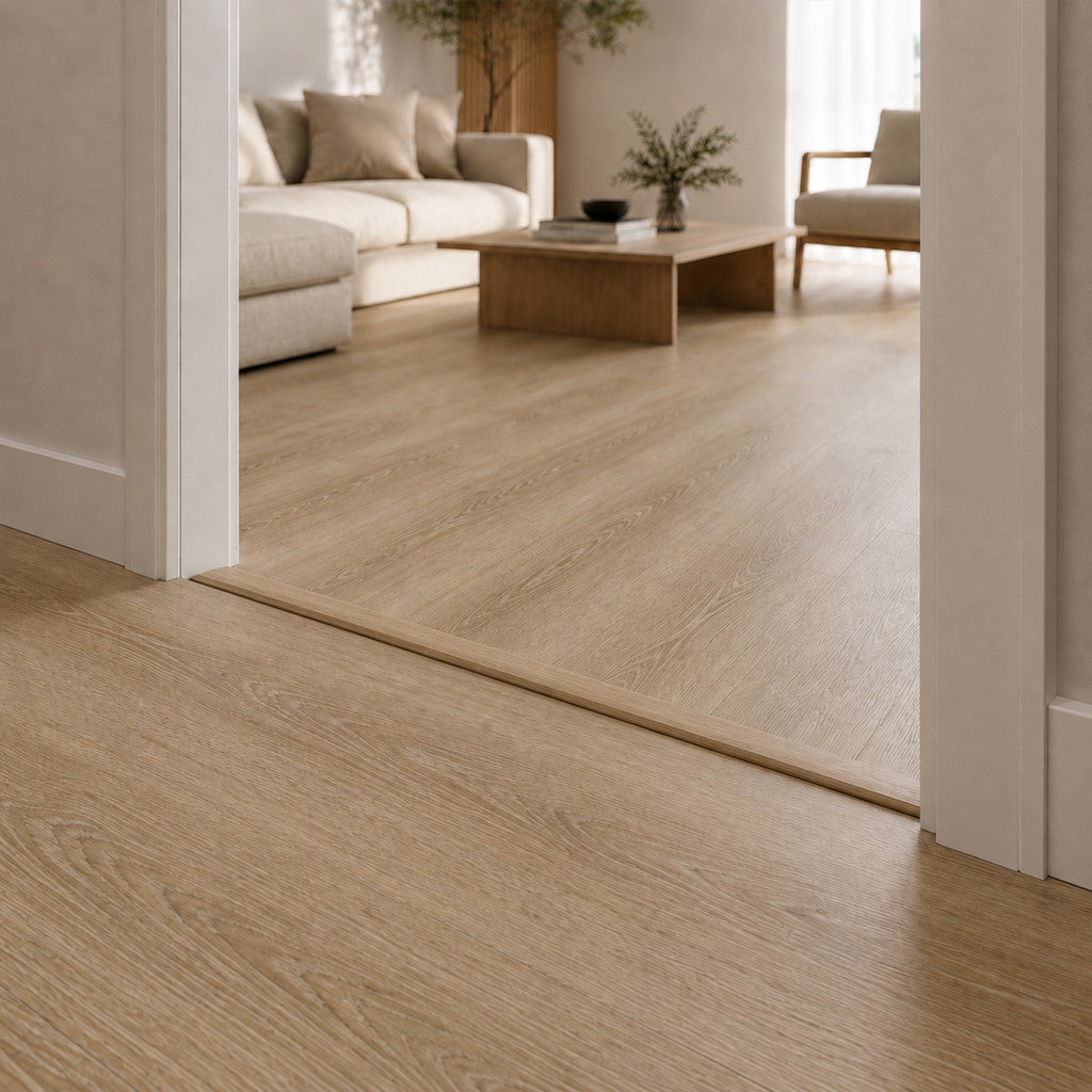 Leziter Homok tölgy burkolatváltó 2400x45x10 mm Másodlagos kép