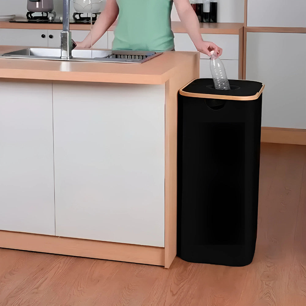 Szelektív palackgyűjtő 100l fekete Másodlagos kép