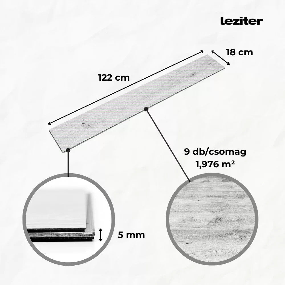Leziter Reno kőhatású szürke Vinyl SPC padló Másodlagos kép