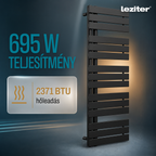 Solaro Design törölközőszárító radiátor 1400x500 mm fekete