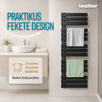 Solaro Design törölközőszárító radiátor 1400x500 mm fekete