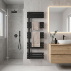 Solaro Design törölközőszárító radiátor 1400x600 mm fekete