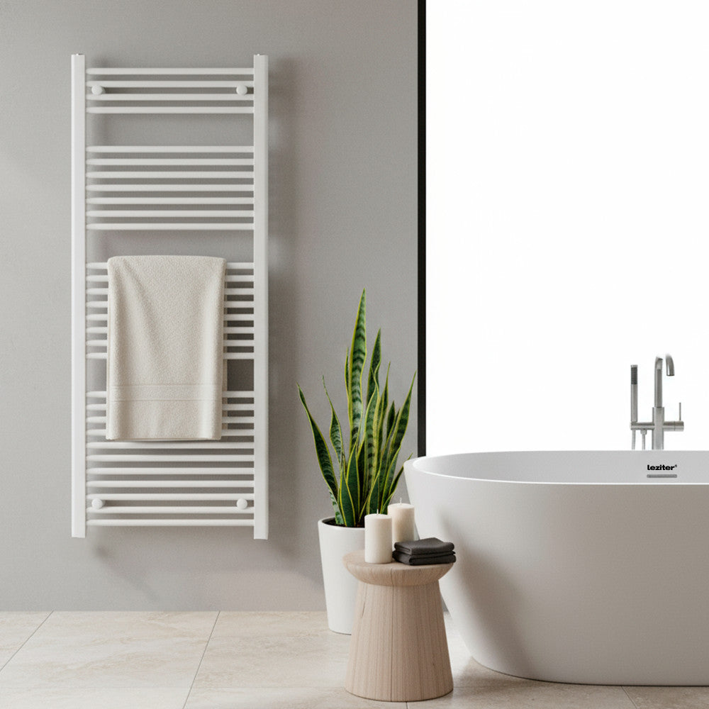 Egyenes törölközőszárító radiátor 1400x600 mm fehér Másodlagos kép