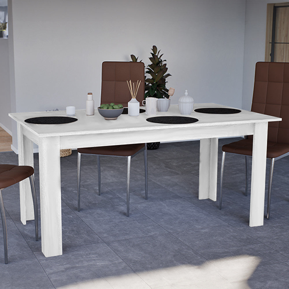 Yorki Standard étkezőasztal 160x90 cm fehér Másodlagos kép
