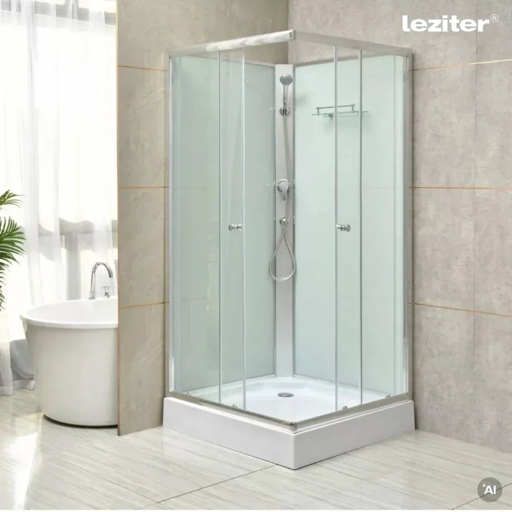 Polo White II 80x80 cm szögletes fehér hátfalas zuhanykabin   zuhanytálcával Másodlagos kép