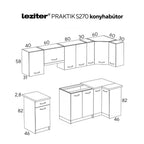 Praktik 270 sarok konyhabútor