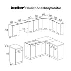 Praktik 330 sarok konyhabútor