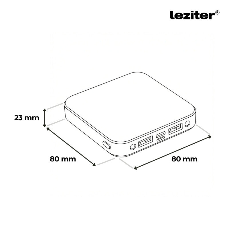 Powerbank 10000 mAH 2A 10W piros Másodlagos kép