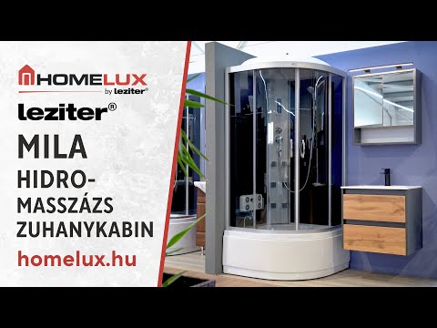 Mila hidromasszázs zuhanykabin - fekete