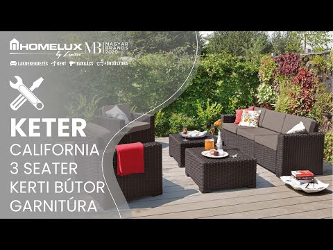 California 3 seater kerti bútor garnitúra