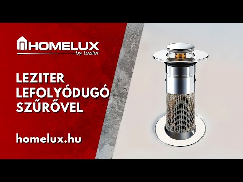 Lefolyódugó szűrővel rozsdamentes acél 60 mm