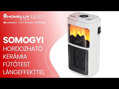 Hordozható kerámia fűtőtest lángeffekttel