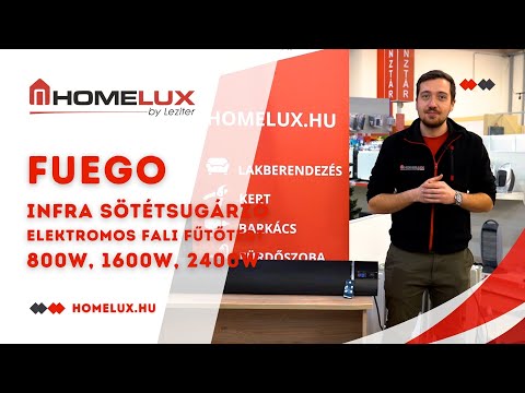 Fuego infra sötétsugárzó elektromos fali fűtőtest 800W, 1600W, 2400W
