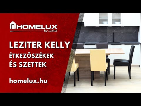 Kelly bőr étkezőszék fekete színben