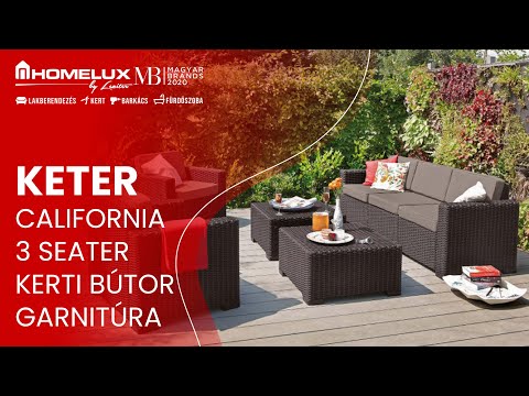 California 3 seater kerti bútor garnitúra