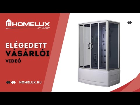 Emilia 85x170 cm hidromasszázs kádkabin elektronikával Black
